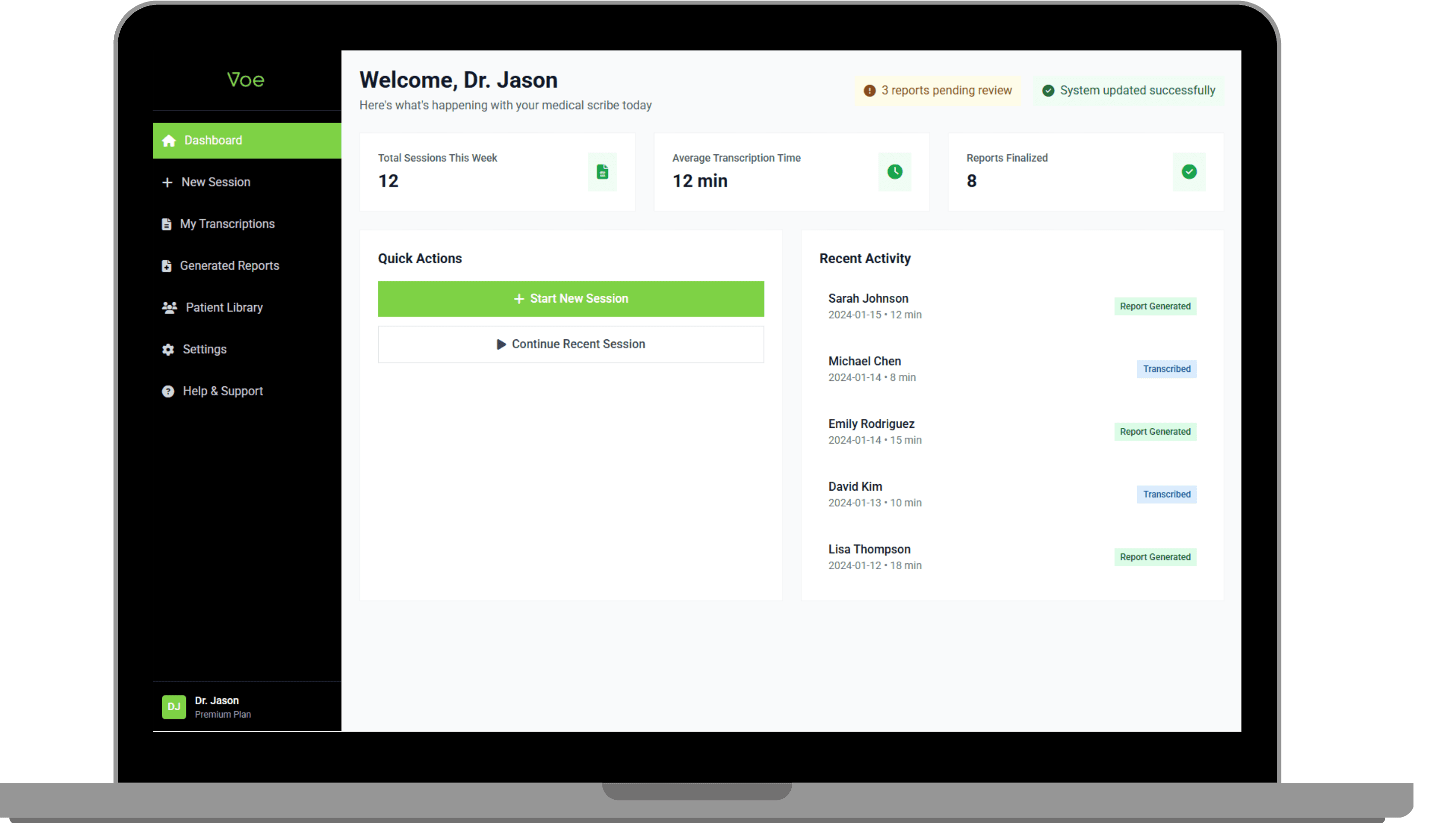 Voe Dashboard